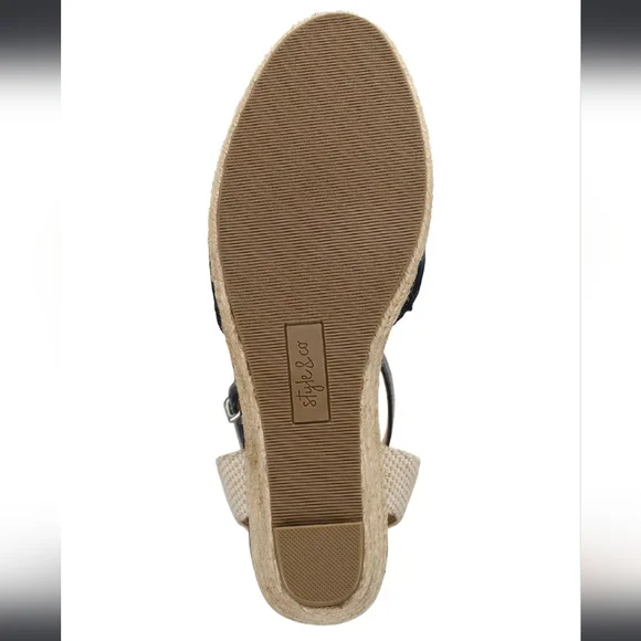 Style & Co Mailena Wedge Espadrille Sandals Navy 10 - Picture 5 of 8